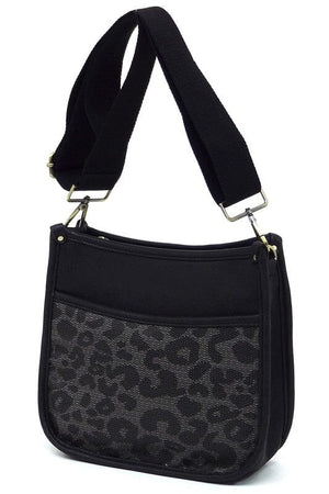 Leopard Colorblock Hobo Crossbody Bag Fashion World 