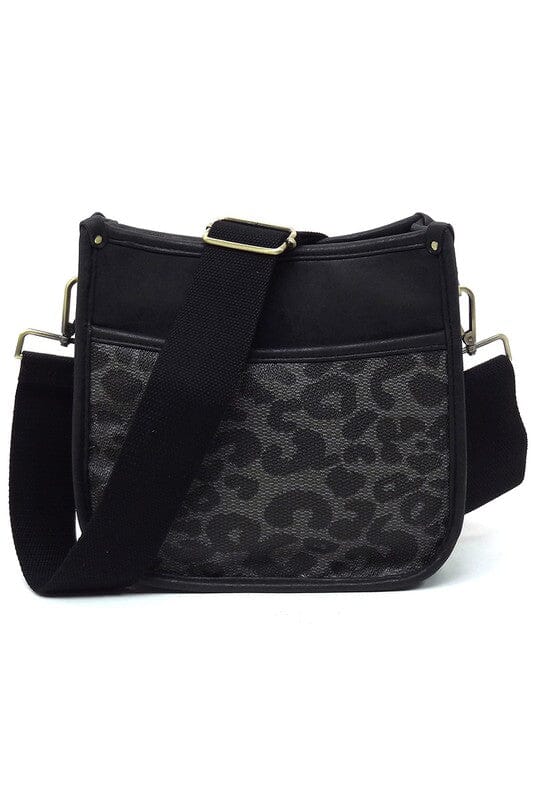 Leopard Colorblock Hobo Crossbody Bag Fashion World STONE one 