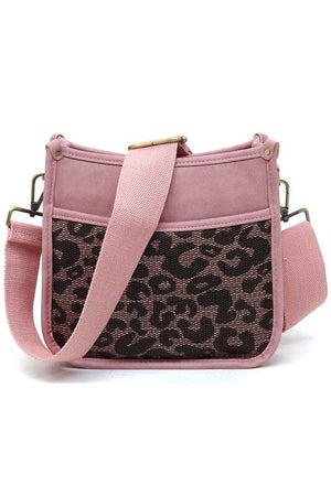 Leopard Colorblock Hobo Crossbody Bag Fashion World BLUSH one 