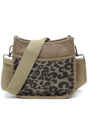 Leopard Colorblock Hobo Crossbody Bag Fashion World STONE one 