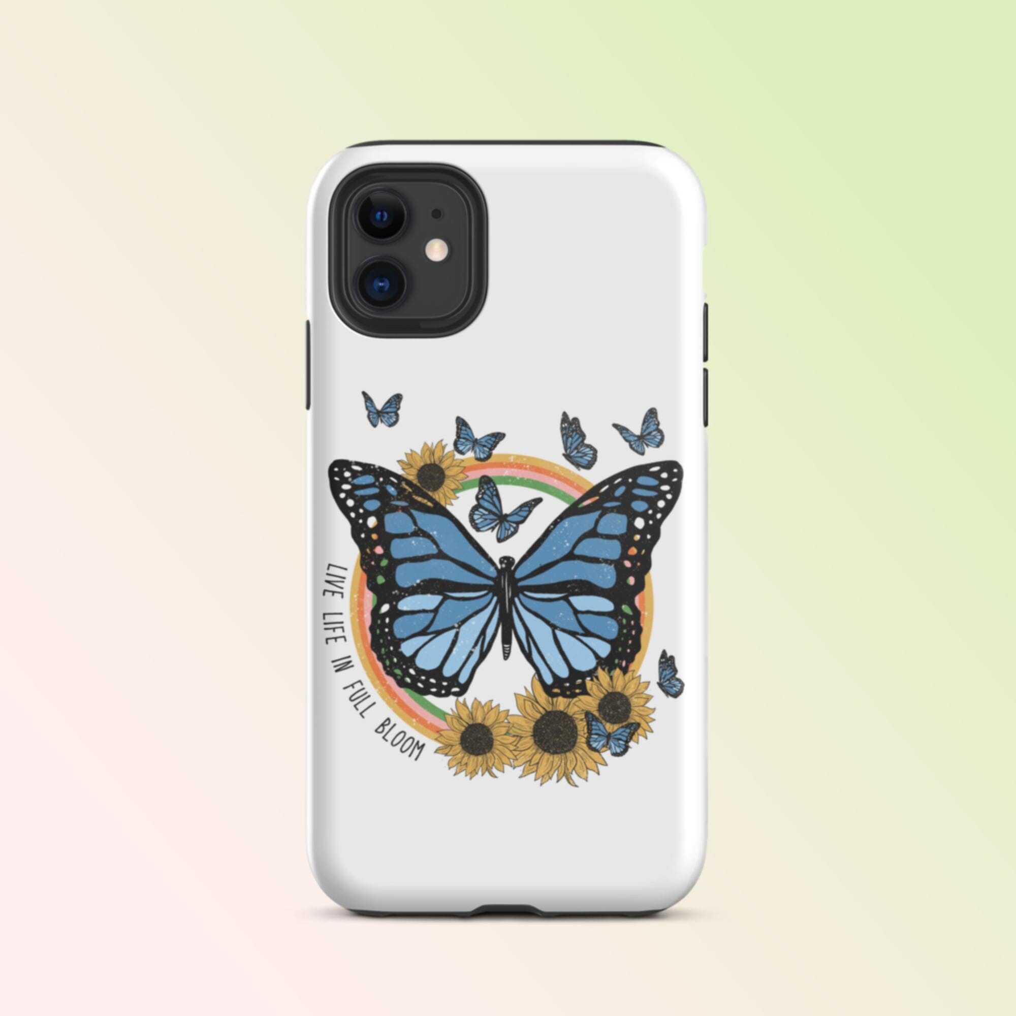 Live Life Butterfly iPhone Case - KBB Exclusive Knitted Belle Boutique iPhone 11 