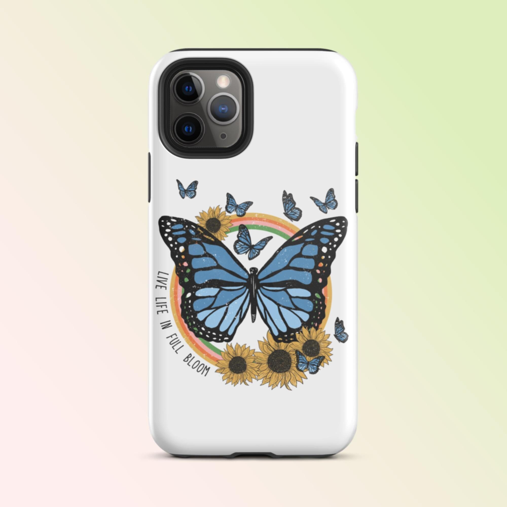 Live Life Butterfly iPhone Case - KBB Exclusive Knitted Belle Boutique iPhone 11 