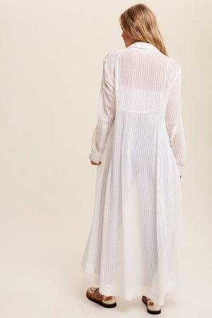 White button down maxi dress hotsell
