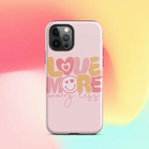 Love More Worry Less iPhone Case - KBB Exclusive Knitted Belle Boutique iPhone 12 Pro 
