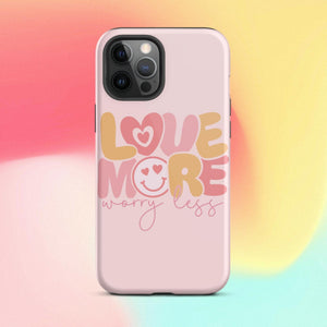 Love More Worry Less iPhone Case - KBB Exclusive Knitted Belle Boutique iPhone 12 Pro Max 