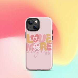 Love More Worry Less iPhone Case - KBB Exclusive Knitted Belle Boutique iPhone 13 mini 
