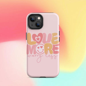 Love More Worry Less iPhone Case - KBB Exclusive Knitted Belle Boutique iPhone 14 