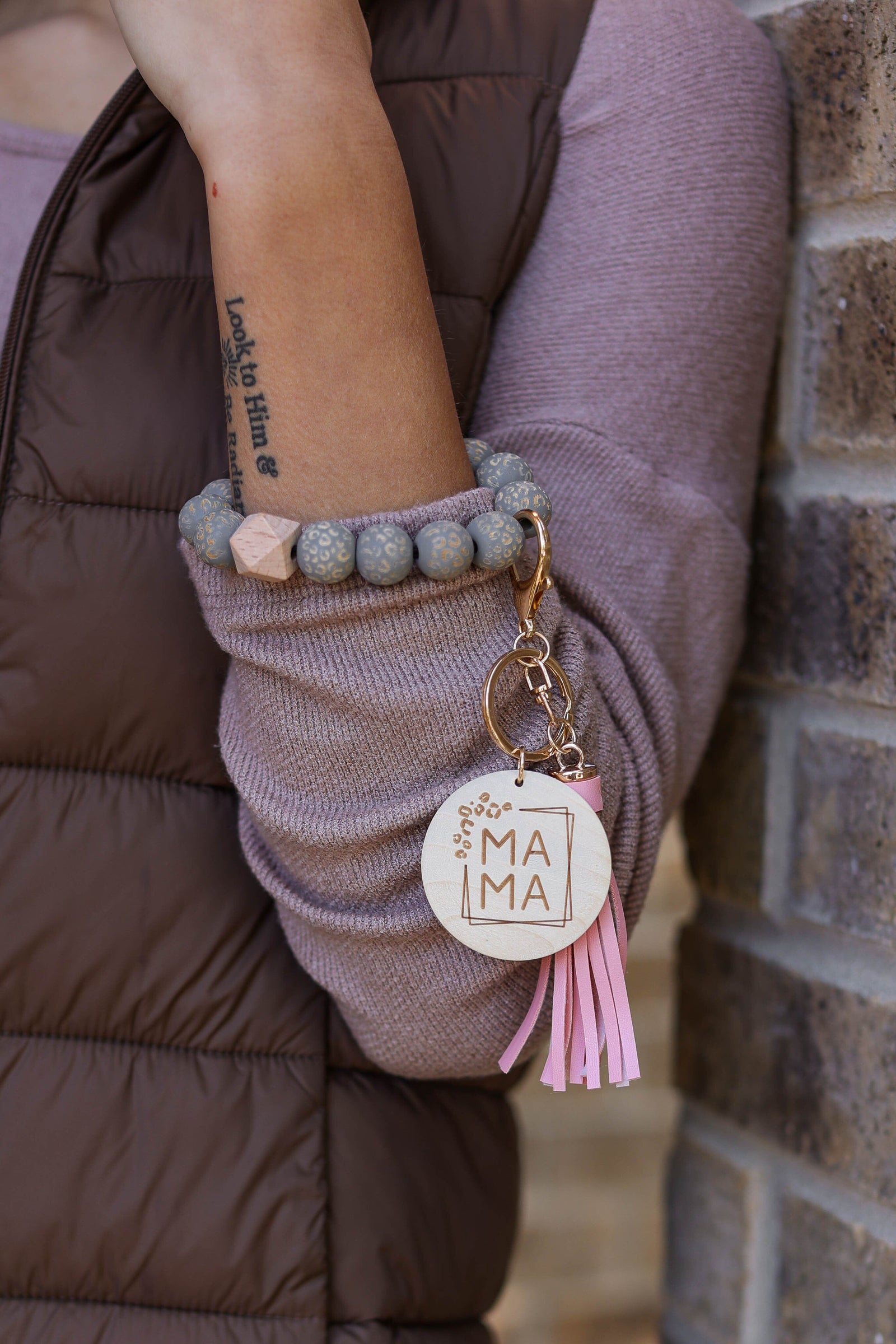 Mama PENDANT Beaded Tassel Keychain Julia Rose 