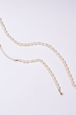 Mid sized natural pearl bracelet, necklace set Lilou 