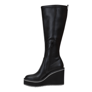 NAKED FEET - APEX in BLACK Wedge Knee High Boots WOMEN FOOTWEAR NAKED FEET 