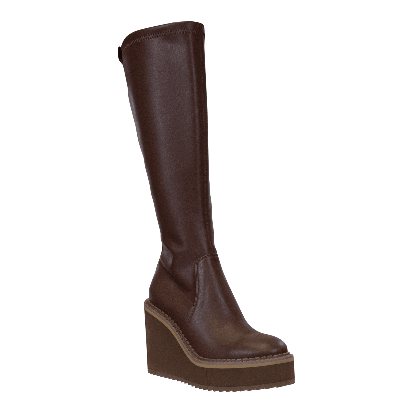 NAKED FEET - APEX in CACAO Wedge Knee High Boots WOMEN FOOTWEAR NAKED FEET 