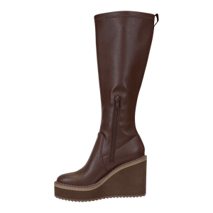 NAKED FEET - APEX in CACAO Wedge Knee High Boots WOMEN FOOTWEAR NAKED FEET 