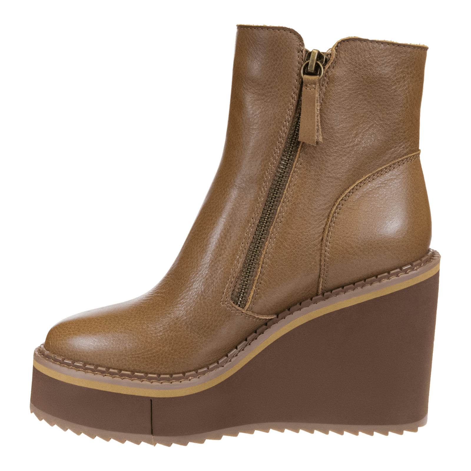 NAKED FEET - AVAIL in BROWN Wedge Ankle Boots WOMEN FOOTWEAR NAKED FEET 