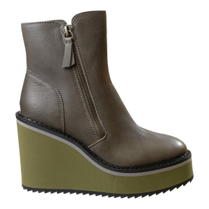 NAKED FEET - AVAIL in GREIGE Wedge Ankle Boots WOMEN FOOTWEAR NAKED FEET 