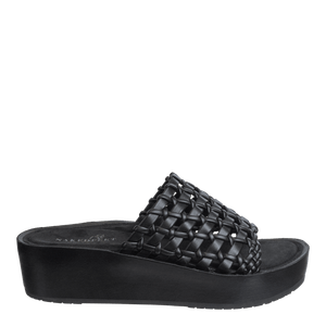 NAKED FEET - CYPRUS in BLACK Platform Sandals WOMEN FOOTWEAR NAKED FEET 