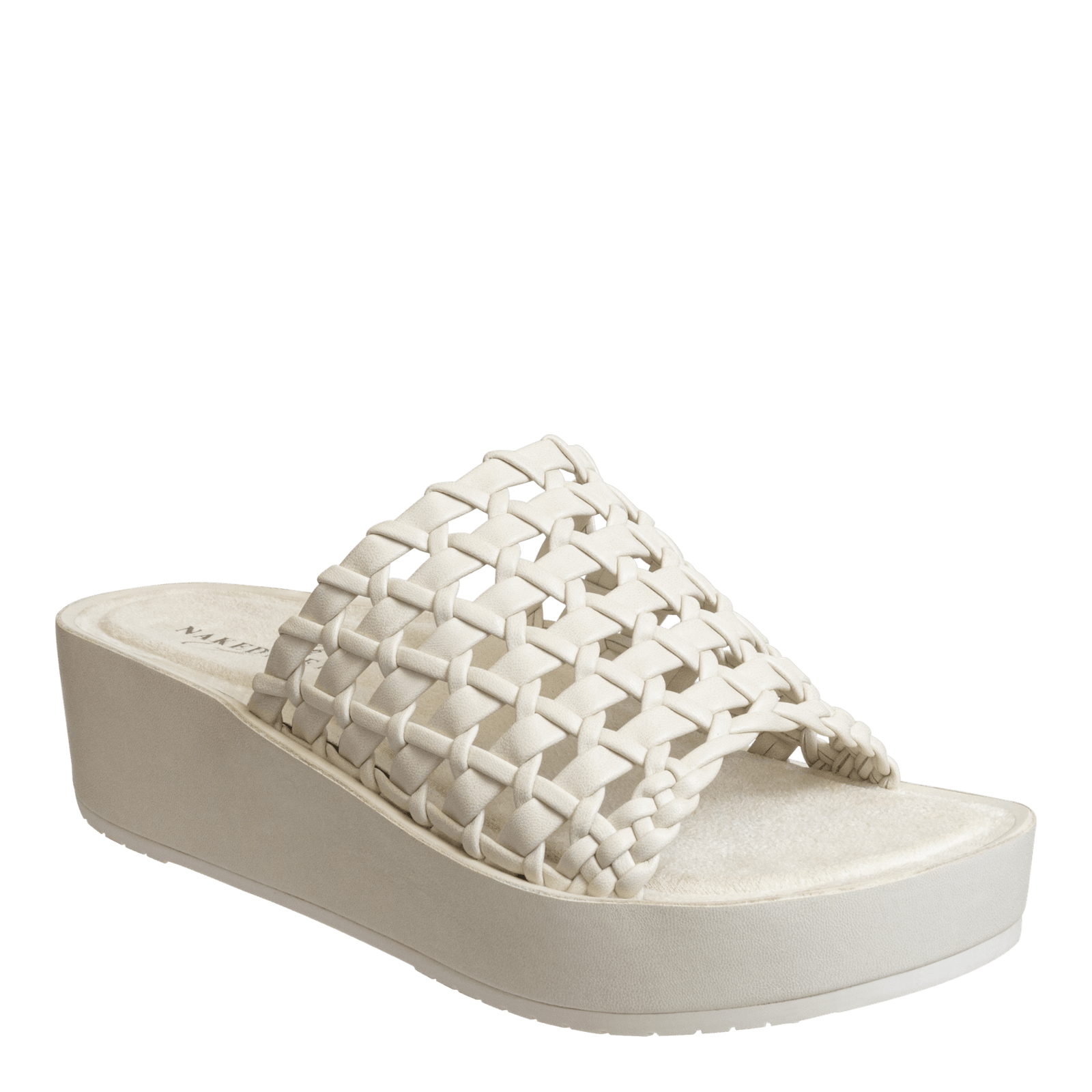 NAKED FEET - CYPRUS in CHAMOIS Platform Sandals WOMEN FOOTWEAR NAKED FEET 