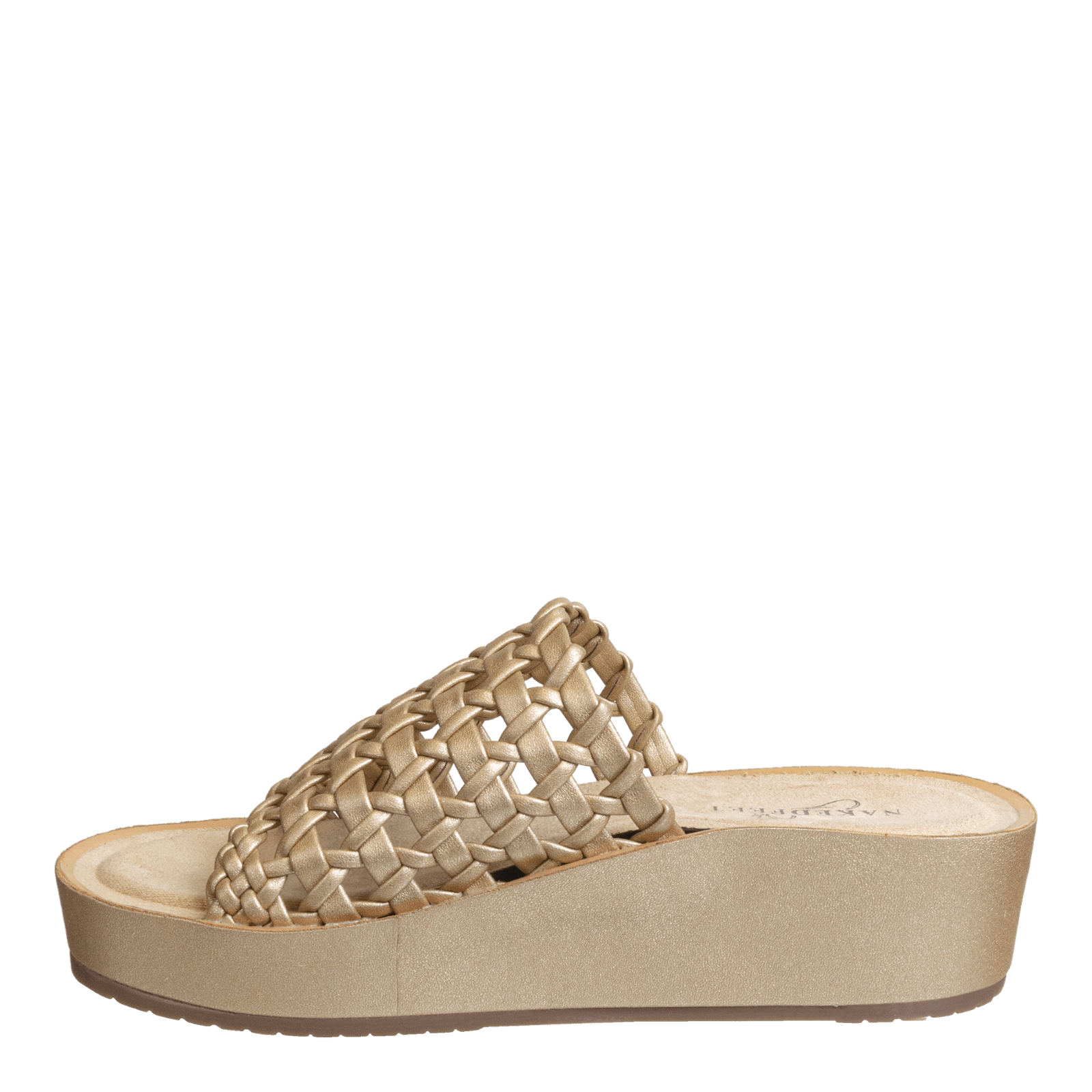 NAKED FEET - CYPRUS in GOLD Platform Sandals WOMEN FOOTWEAR NAKED FEET 
