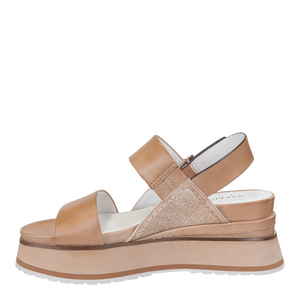 NAKED FEET - DIMENSION in ECRU Platform Sandals WOMEN FOOTWEAR NAKED FEET 