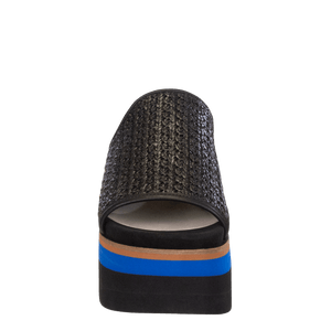 NAKED FEET - FLOCCI in JET BLACK Platform Sandals WOMEN FOOTWEAR NAKED FEET 