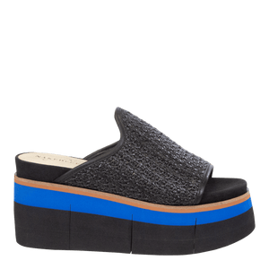 NAKED FEET - FLOCCI in JET BLACK Platform Sandals WOMEN FOOTWEAR NAKED FEET 