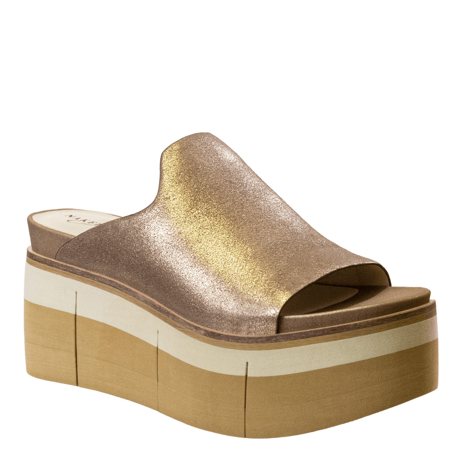 NAKED FEET - FLOW in GOLD Platform Sandals WOMEN FOOTWEAR NAKED FEET 