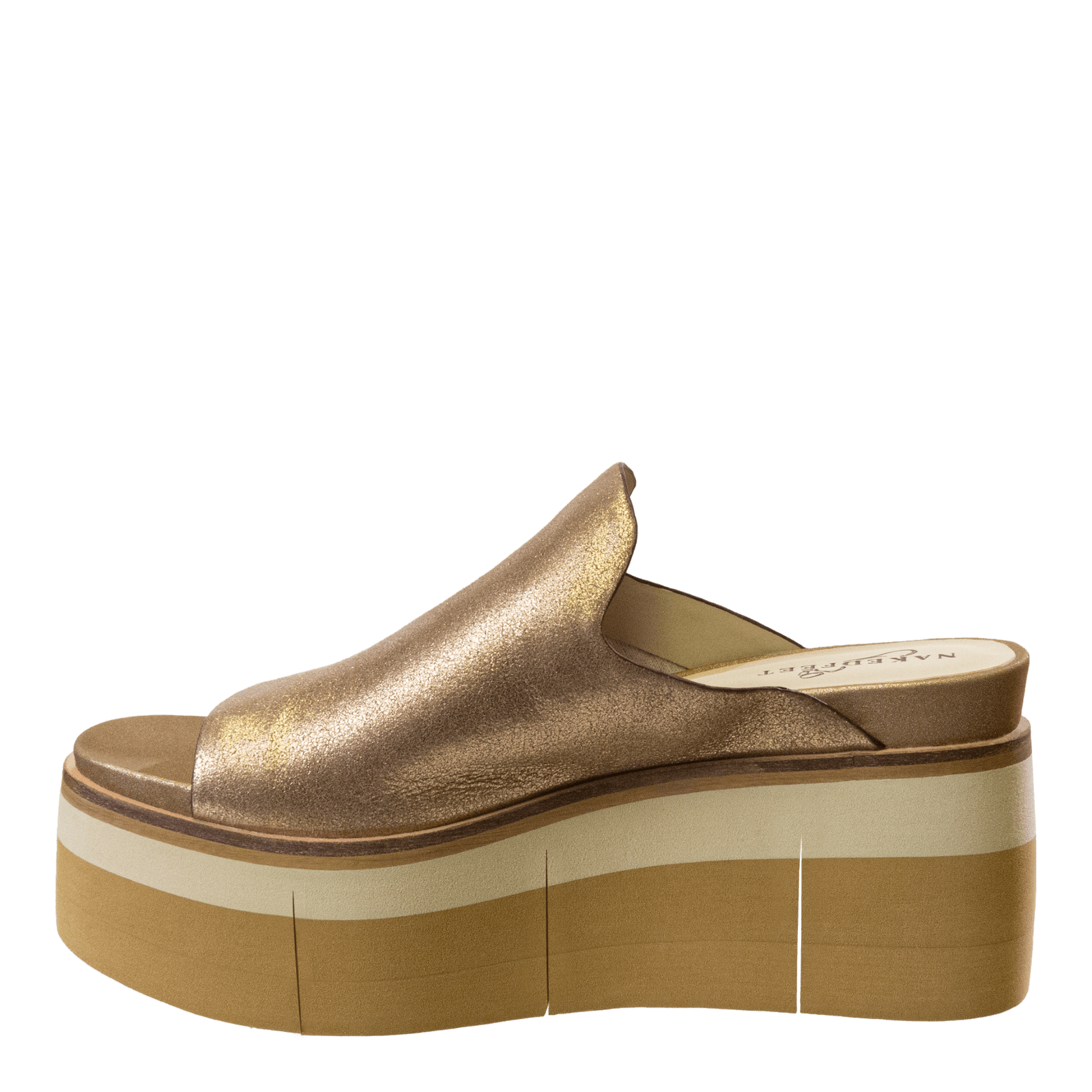 NAKED FEET - FLOW in GOLD Platform Sandals WOMEN FOOTWEAR NAKED FEET 