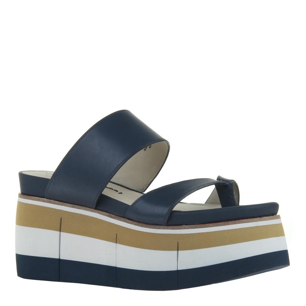 NAKED FEET - FLUX in NAVY Wedge Sandals WOMEN FOOTWEAR NAKED FEET 