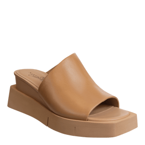 NAKED FEET - INFINITY in CAMEL Wedge Sandals WOMEN FOOTWEAR NAKED FEET 