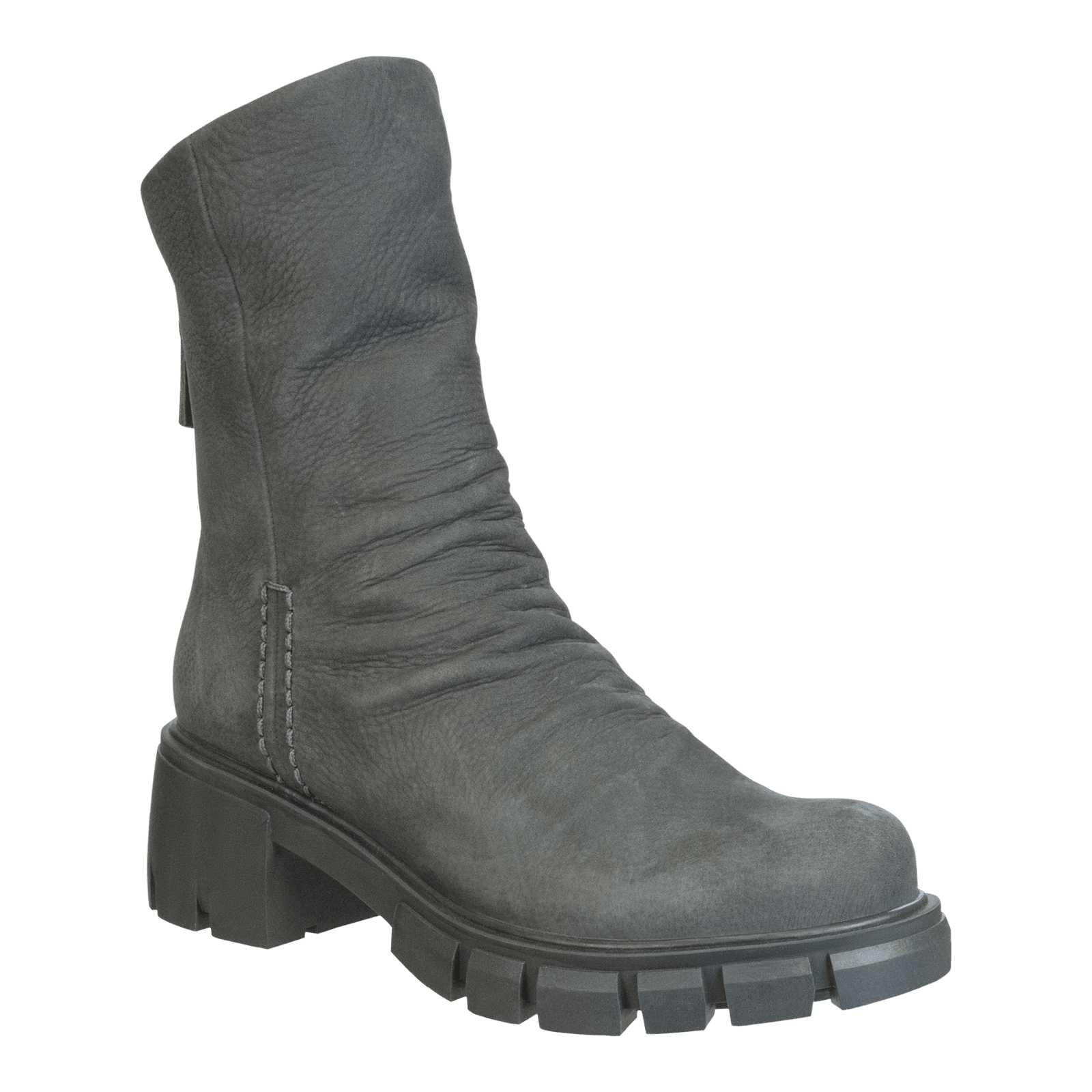 NAKED FEET - PROTOCOL in GREY Heeled Mid Shaft Boots WOMEN FOOTWEAR NAKED FEET 