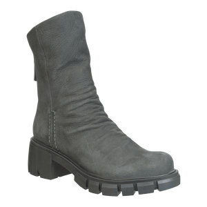 NAKED FEET - PROTOCOL in GREY Heeled Mid Shaft Boots WOMEN FOOTWEAR NAKED FEET 