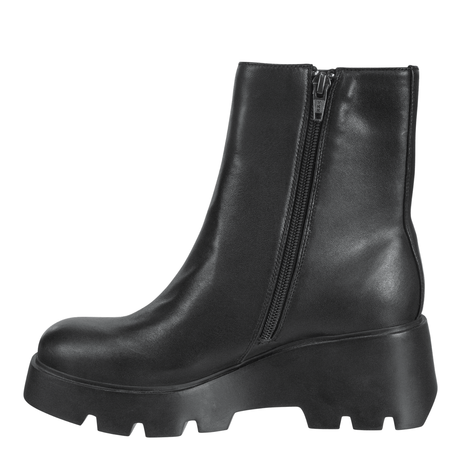 NAKED FEET - XENUS in BLACK LEATHER Platform Ankle Boots WOMEN FOOTWEAR NAKED FEET 