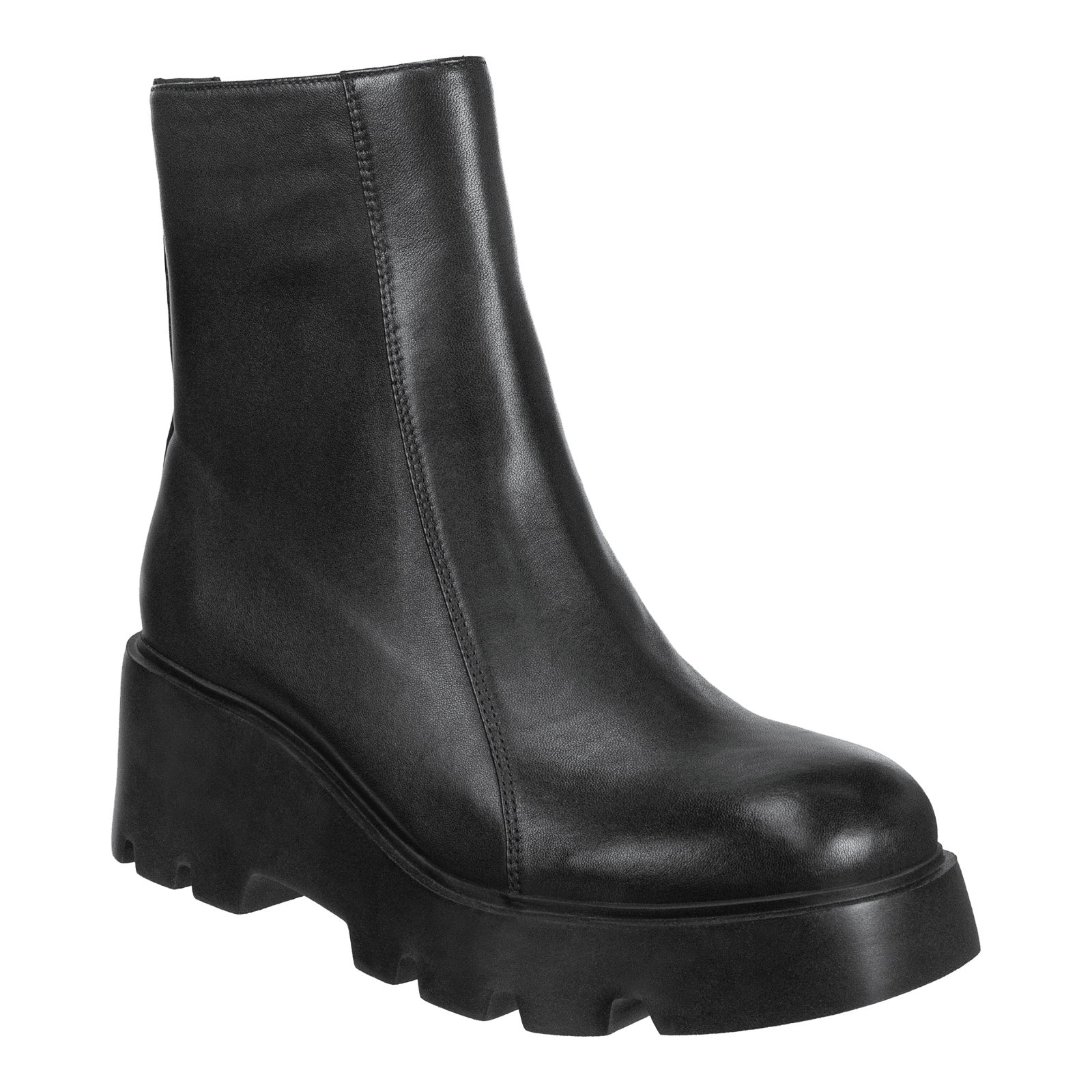 NAKED FEET - XENUS in BLACK LEATHER Platform Ankle Boots WOMEN FOOTWEAR NAKED FEET 