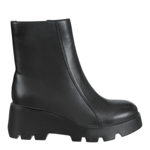 NAKED FEET - XENUS in BLACK LEATHER Platform Ankle Boots WOMEN FOOTWEAR NAKED FEET 