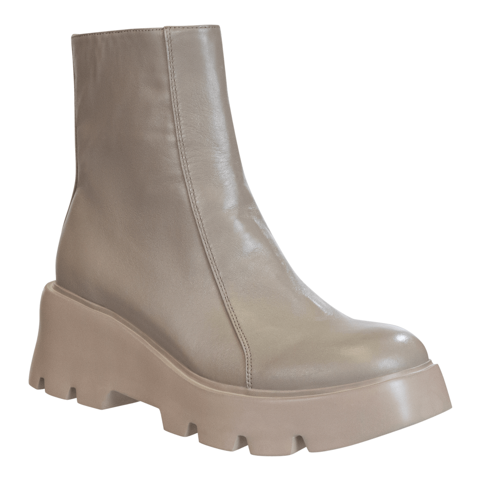 NAKED FEET - XENUS in GREIGE Platform Ankle Boots WOMEN FOOTWEAR NAKED FEET 