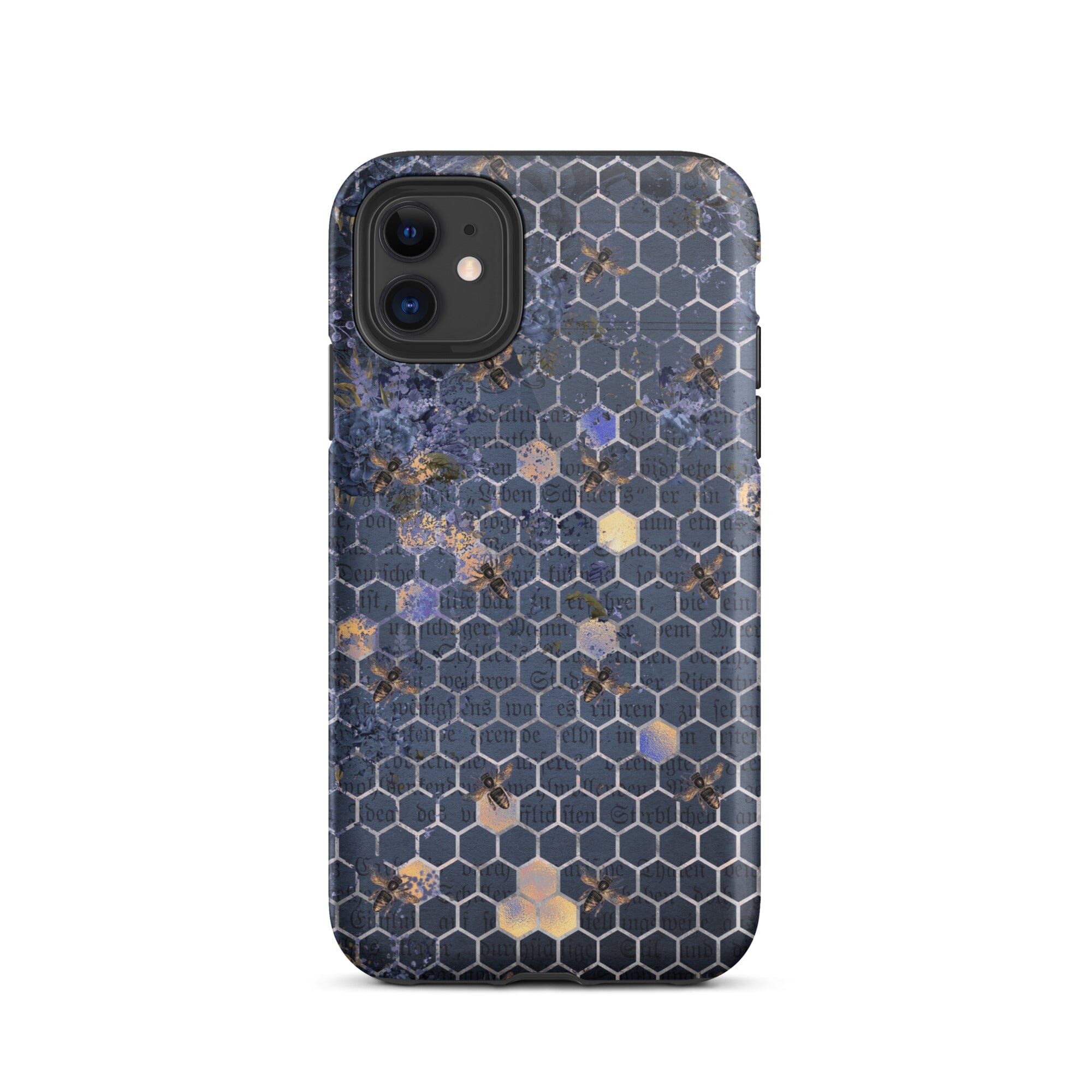 Navy Blue Bee iPhone Case - KBB Exclusive Knitted Belle Boutique iPhone 11 