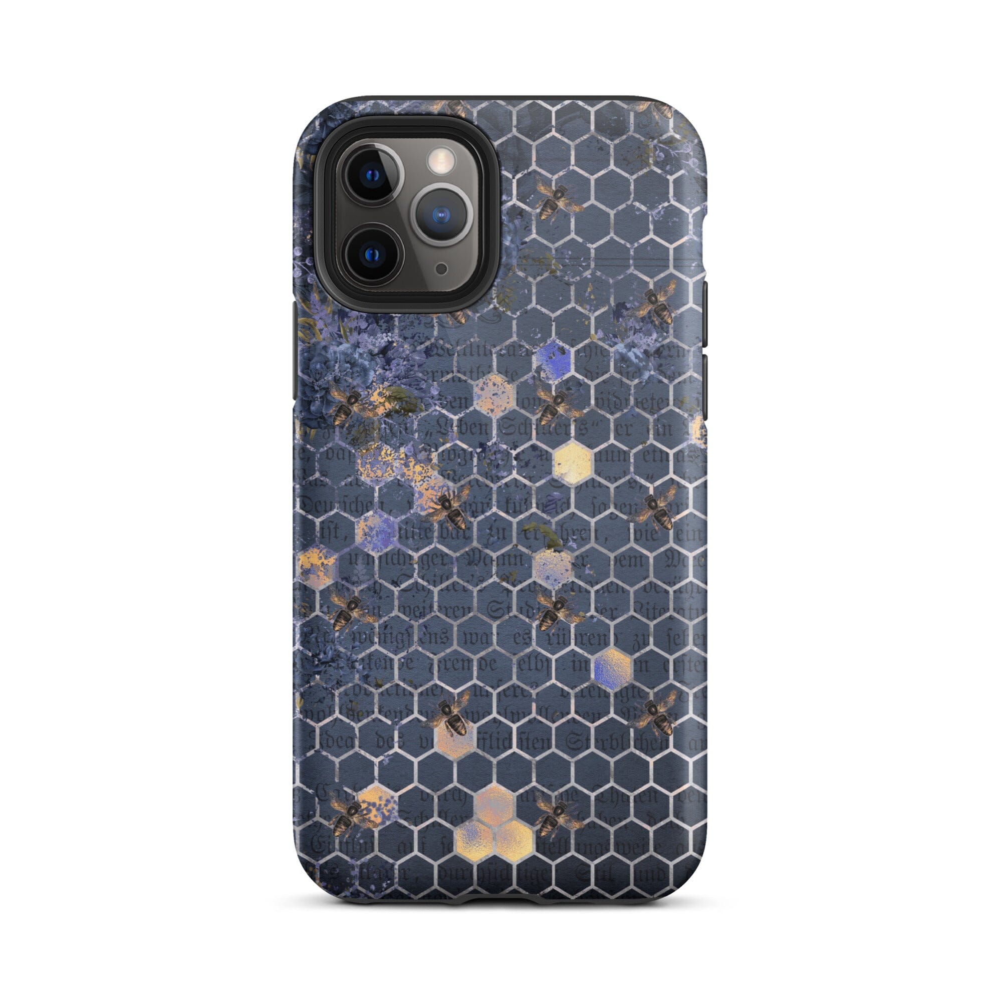 Navy Blue Bee iPhone Case - KBB Exclusive Knitted Belle Boutique iPhone 11 