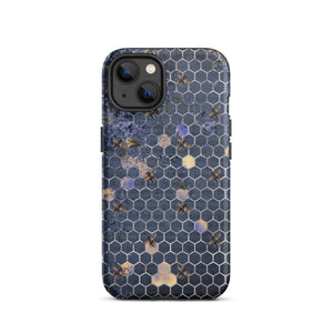 Navy Blue Bee iPhone Case - KBB Exclusive Knitted Belle Boutique iPhone 13 