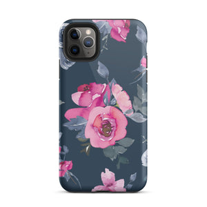 Navy Floral iPhone Case - KBB Exclusive Knitted Belle Boutique iPhone 11 Pro Max 