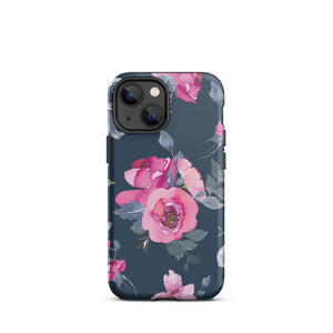 Navy Floral iPhone Case - KBB Exclusive Knitted Belle Boutique iPhone 13 mini 