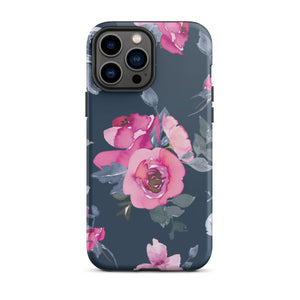 Navy Floral iPhone Case - KBB Exclusive Knitted Belle Boutique iPhone 13 Pro Max 
