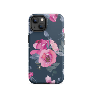 Navy Floral iPhone Case - KBB Exclusive Knitted Belle Boutique iPhone 14 