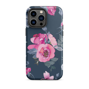 Navy Floral iPhone Case - KBB Exclusive Knitted Belle Boutique iPhone 14 Pro Max 