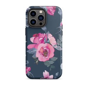 Navy Floral iPhone Case - KBB Exclusive Knitted Belle Boutique iPhone 14 Pro Max 