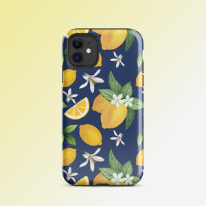 Navy Lemons Tough Case for iPhone® Knitted Belle Boutique iPhone 11 