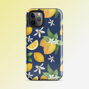 Navy Lemons Tough Case for iPhone® Knitted Belle Boutique iPhone 11 Pro 