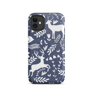 Navy Reindeer iPhone Case - KBB Exclusive Knitted Belle Boutique iPhone 11 