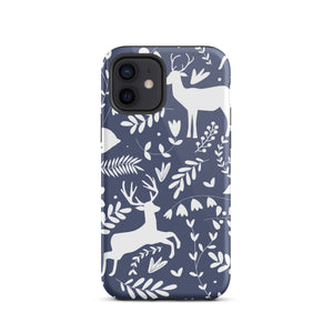 Navy Reindeer iPhone Case - KBB Exclusive Knitted Belle Boutique iPhone 12 