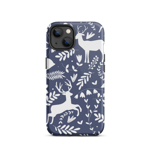 Navy Reindeer iPhone Case - KBB Exclusive Knitted Belle Boutique iPhone 13 