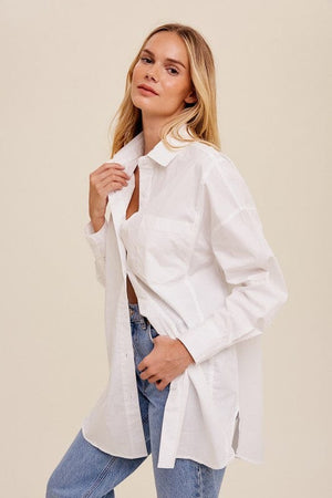 Oversized Trendy Button Down Shirt Listicle 