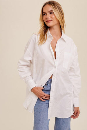 Oversized Trendy Button Down Shirt Listicle 
